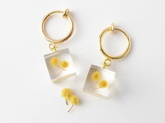 ミモザ イヤリング ステンレス ゴールドカラー【受注制作】ギフト 誕生日プレゼント ギフトラッピング 結婚式 お呼ばれの画像
