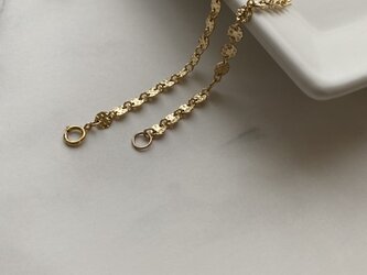 14KGF　Simple Round Disc Chain ブレスレットの画像