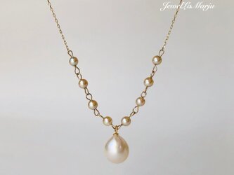 K10 あこや真珠 drop ペンダントの画像