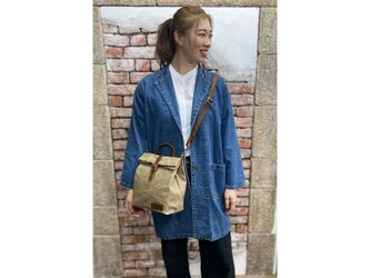 【送料無料】New!　パラフィンキャンバス　ランチバッグⅡ♪　防水・保温・保冷　L/KHAKIの画像