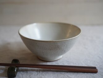 月下白の大きなごはん茶碗　No.904の画像