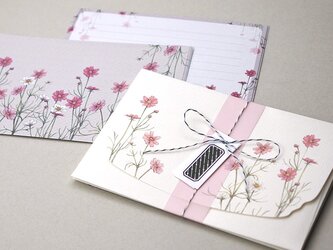 期間限定＊秋桜のレターセットの画像