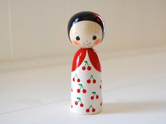 ［conocokeshi］◉フルーツこけし◉サクランボちゃん◉１の画像