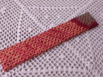 古布の扇子入れ・紅 花の画像