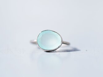 ブルーカルセドニーシルバーリング