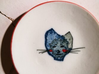 豆皿(10-321)猫の画像