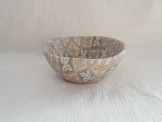 花菱文　猪口　マット釉薬の画像