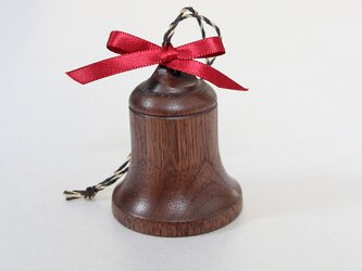 木のオーナメント　ベル　Black Walnutの画像