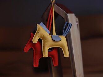 【オーダーメイド】高級革使用　バッグチャーム　エルメス ロデオ　チャーム　エプソン革　メンズ　レディース　おしゃれの画像