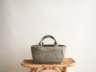 ＊受注制作＊【MILITARY TWILL】蓋付き丸トートS （モスグリーン）の画像