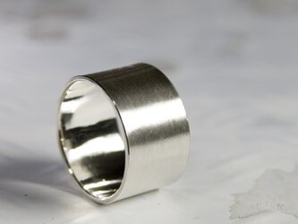 つや消し シルバーフラットリング 12.0mm幅 マット｜SILVER RING 355の画像