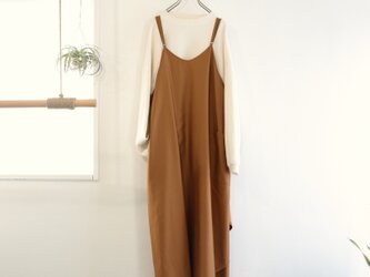 cotton cupro wrapped camisole dress (leaves)の画像