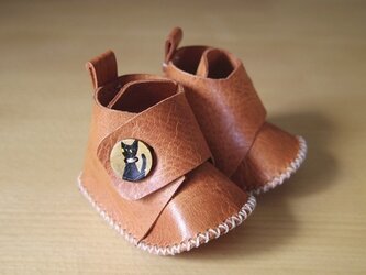 Becco Rosso 革ベビーシューズ（ボタン）の画像
