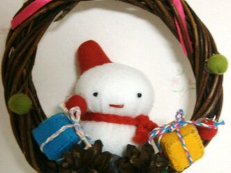 クリスマスリースの画像