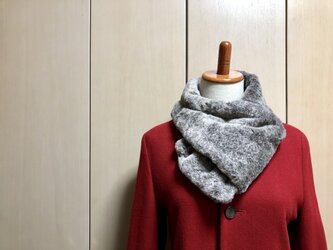値下げ・送料込・ダークブラウン・2weyフェイクラビットファーのマフラーの画像