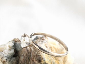 Herkimer Diamond Simple Ring SV925 ハーキマーダイヤモンドのシンプルリングの画像