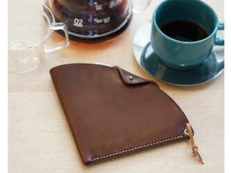 一枚革で作るコーヒーフィルターホルダー　手縫い　キャンプにぴったり【選べる革とステッチ】【名入れ無料】の画像
