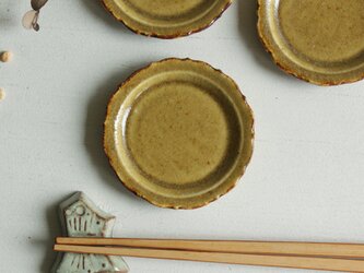 追加ご注文お客様専用サイト　輪花豆皿　花弁12片　黄茶系　の画像