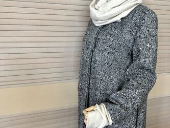 再販・送料込●セット●コットンニット生地の二重スヌードとアームウォーマー・ベージュの画像