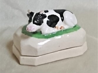 干支の牛の香合の画像