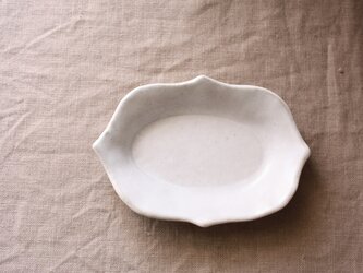namiだえん豆皿（白）の画像