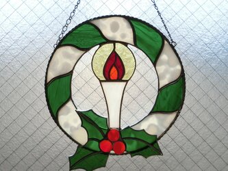 【送料無料】クリスマスリース（キャンドル）Sの画像