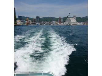 みなと神戸に咲く華 「引き波」 「港のある暮らし」 2L判サイズ光沢写真縦  写真のみ  神戸風景写真の画像