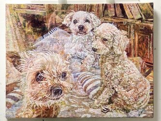 受注制作/動物肖像画(猫や犬や鳥など似顔絵)承ります。[画材：キャンバス/油彩](オーダー)の画像