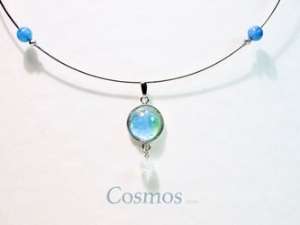 【Cosmos】地海空〜和紙とガラスのチョーカーの画像