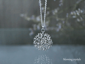Silver necklace 「Morning crystals」の画像