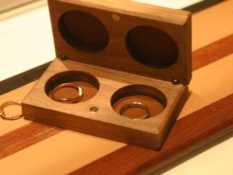 木製 アクセサリーボックス　ジュエリーケース　指輪入れの画像