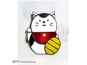 ステンドグラス招き猫201124Mの画像