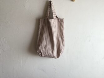 草木染め 小さくたためるバッグ　薄紅　大の画像
