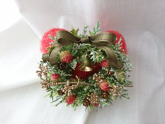 heart de christmas  wreath ( cherry pink )の画像