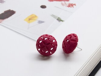 [和]七宝 カーディナルレッド・ピアス（イヤリング）の画像