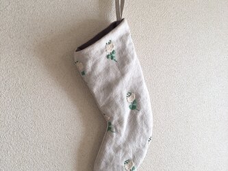 Xmasソックス　白詰草の画像