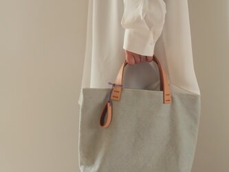 手染め帆布トートバッグSサイズ　□あさくちなし色□の画像