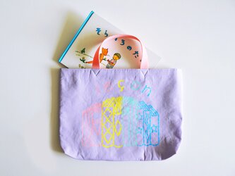 新色レッスンバッグ レインボーパープル 「leçon」　入園、お習い事に 絵本バッグ　名入れ無料の画像