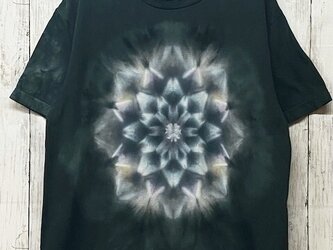 Hippies Dye☆Ｔシャツ Mサイズ タイダイ曼荼羅☆ 淡墨桜 ブラック HD12-68の画像