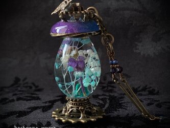 +受注製作+『エルピーダの灯/青紫』ランタン風　ネックレスの画像