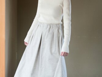 Organic Cotton ネル生地　ロングタックスカートの画像