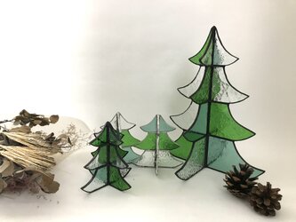【オーダー品】ステンドグラス　クリスマスツリー 大の画像