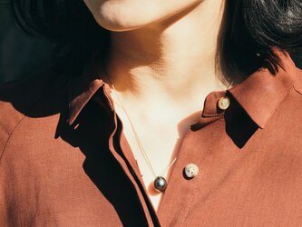touché 南洋黒蝶パール ひとつぶネックレス T2 non-allergenic pearl necklaceの画像
