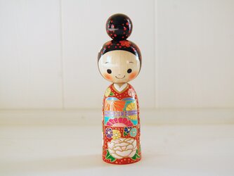 ［conocokeshi］こけしドール＊着物＊牡丹・菊・梅［１１］の画像