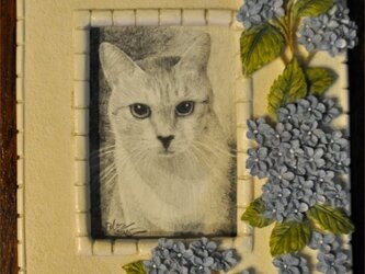 猫の細密画小品の画像