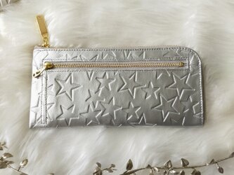 L字ファスナー長財布　スターマリン（シルバー）の画像