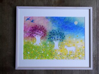 絵画「星と森の言霊」の画像