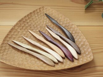 菓子切り 5本セット　新タイプ　木の種類いろいろ　おまかせセレクトの画像