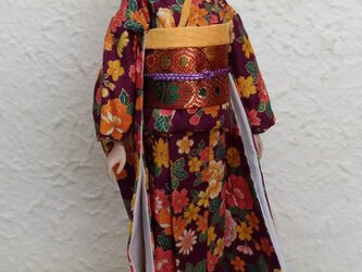「黄花爛漫」27cmドール着物の画像