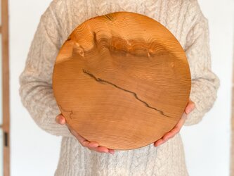 木のお皿、カッティングボード（大きな丸・登り龍）の画像